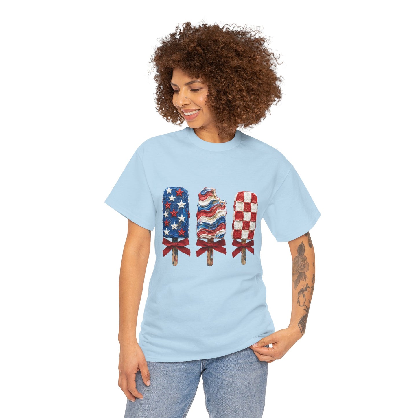 Patriotic Popsicle Tee — American Flag Ice Cream 4th of July T-Shirt