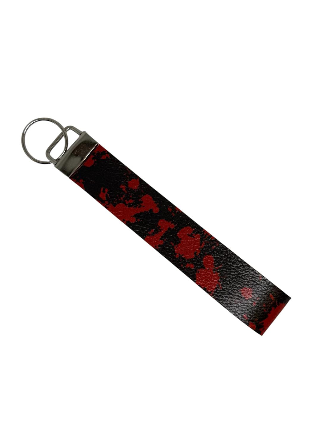 Halloween Blood Splatter Keyfob Wristlet Keychain