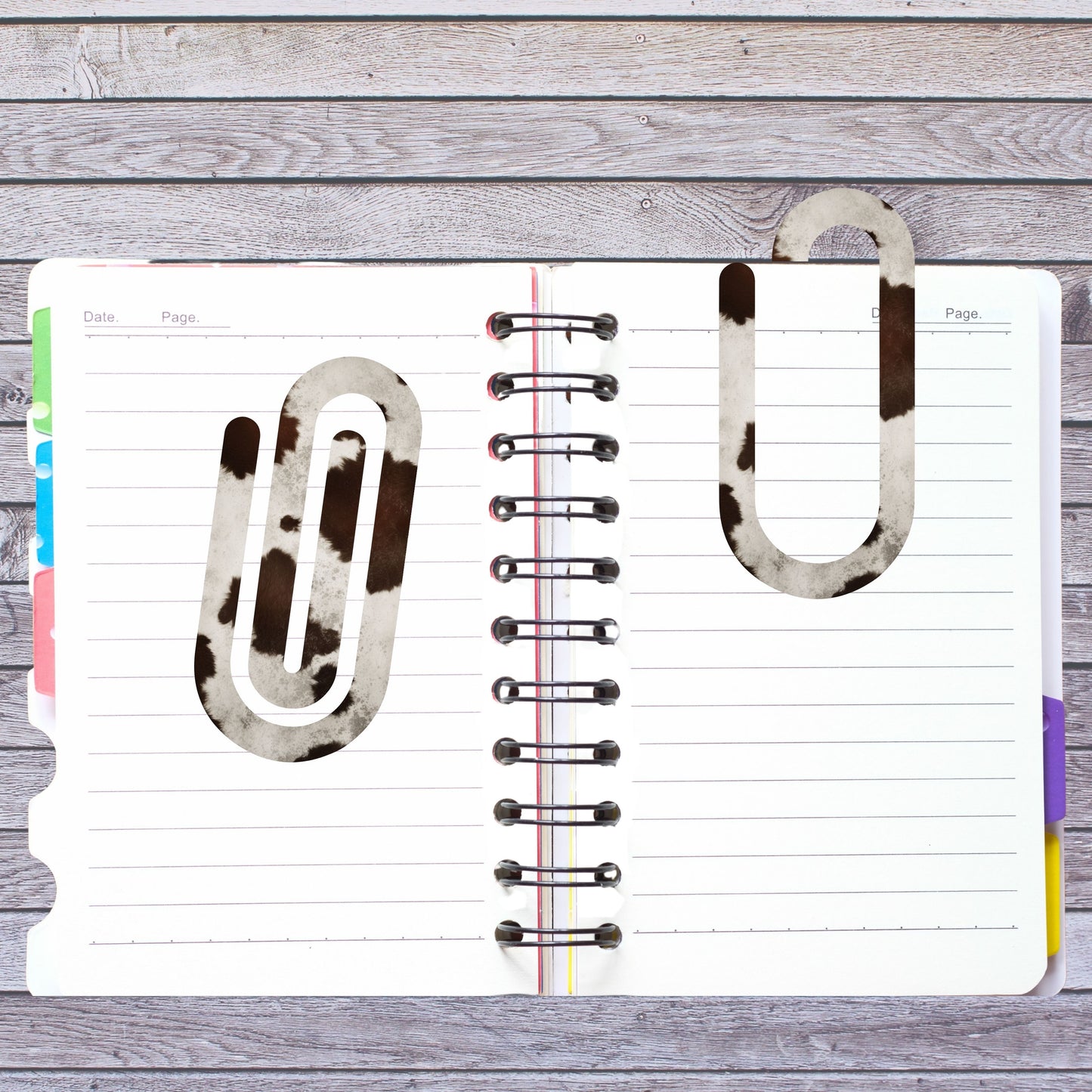 Cow Print Paperclip Bookmark