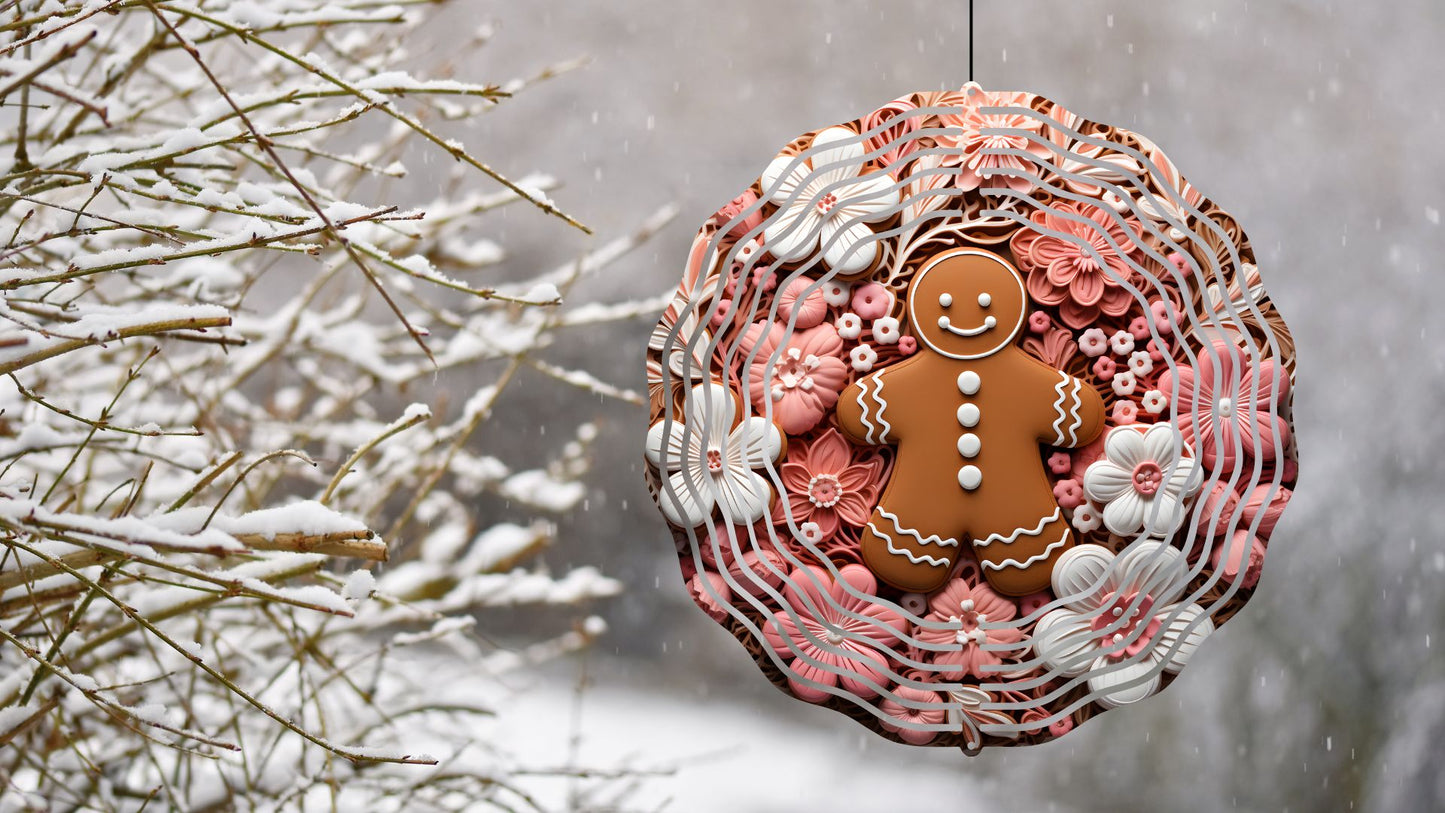 8" Christmas/Winter Wind Spinners