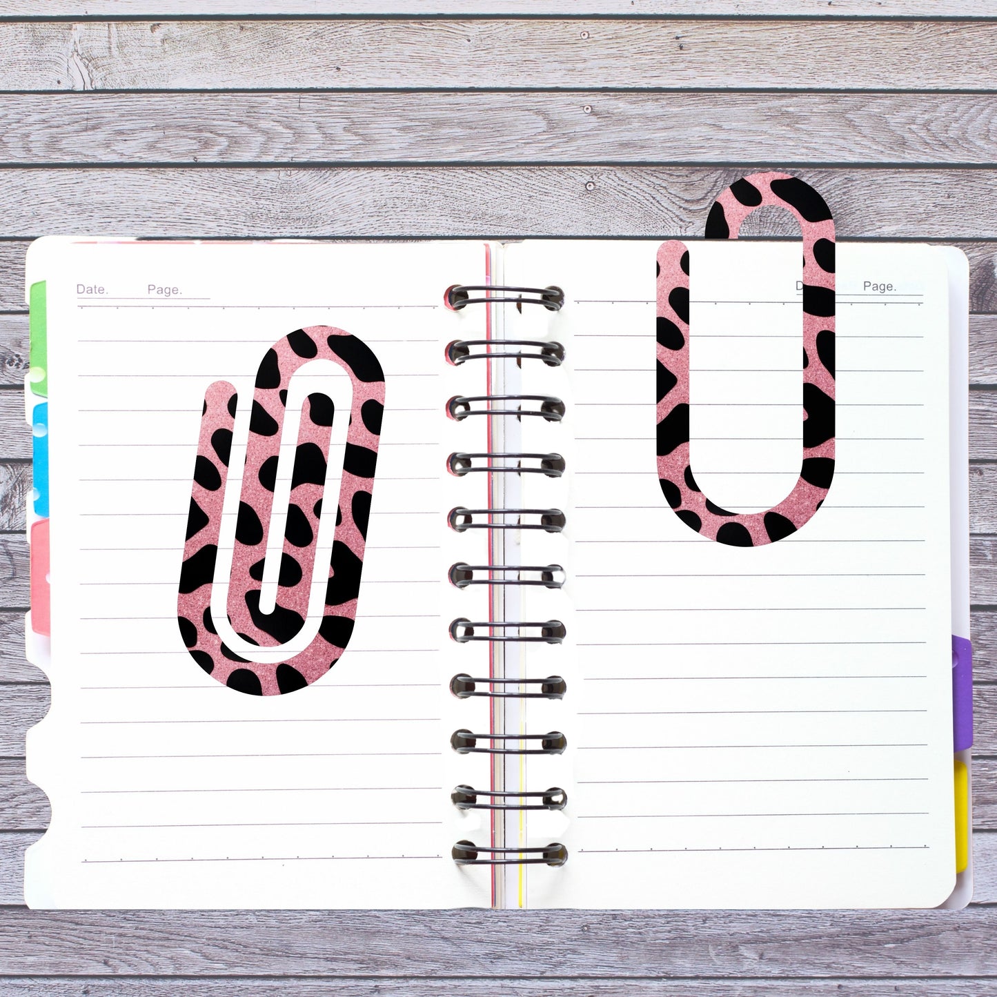 Cow Print Paperclip Bookmark