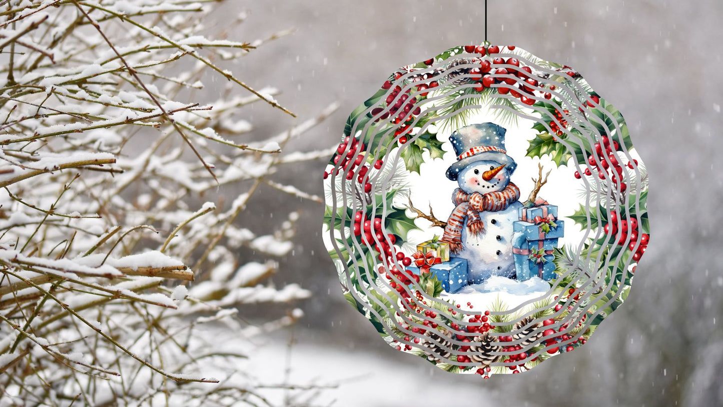 8" Christmas/Winter Wind Spinners
