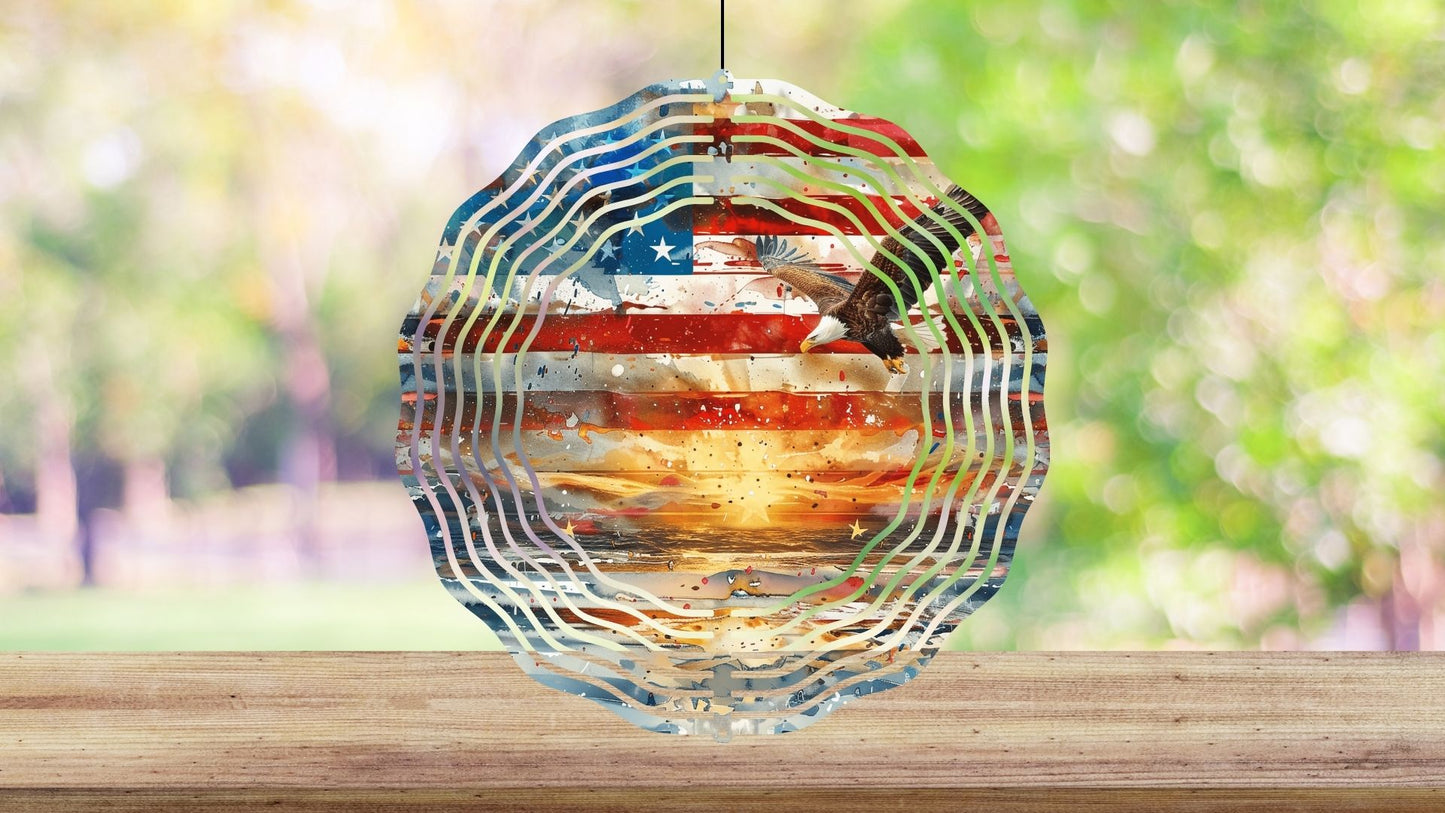 8" Patriotic Wind Spinners