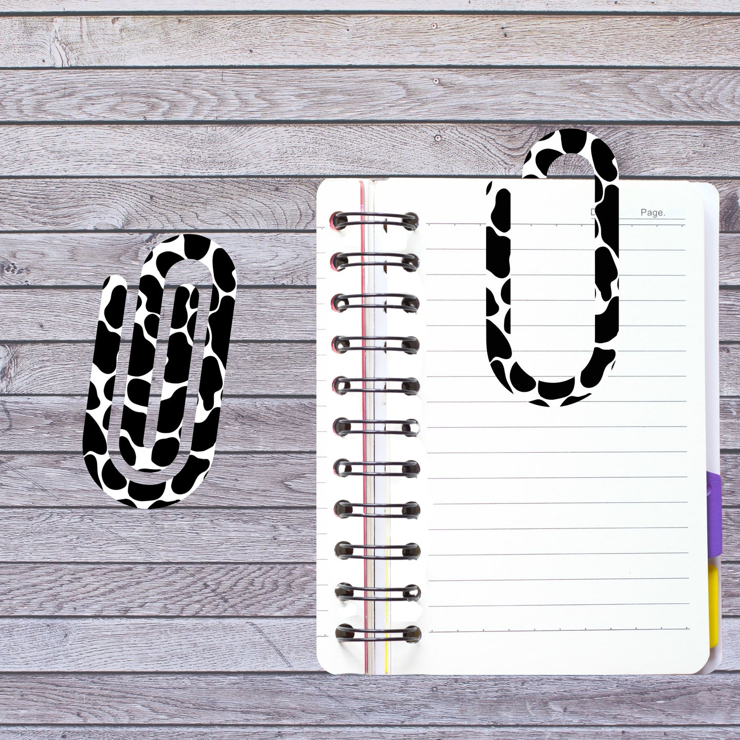 Cow Print Paperclip Bookmark